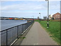 Cycle track beside River Tyne