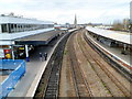 A view NW from the footbridge, Gloucester railway station