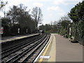 Piccadilly Line train leaving Ickenham station