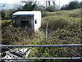 Caravan in a field near Bwlch village