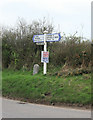 SS7211 : Rural signpost with Devon names by roger geach