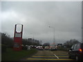 Approaching the roundabout entering Milton Keynes