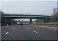 M57 motorway - exit slip road bridge at junction 3