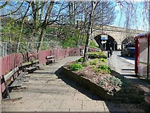 SE0523 : Sitting area off West Street, Sowerby Bridge by Humphrey Bolton