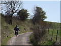 SU8816 : Motorcyclist on Manorfarm Down by Colin Smith