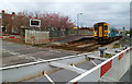 Train approaches Glanmor Road level crossing, Llanelli