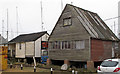TM3237 : Older wooden buildings, Felixstowe Ferry by Roger Jones