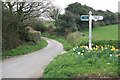 SX6195 : Signpost at Gypsy's  Corner by roger geach