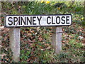TM3864 : Spinney Close sign by Geographer