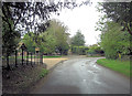 Pyrton Lane beside the entrance to the church