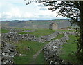 Walled path and field barn near Middleton