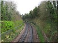 Railway looking east from London Road Bridge, Guildford