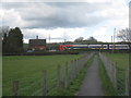 Footpath and train