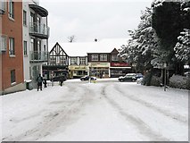 TQ0049 : Junction of Jenner Road and Epsom Road in the snow, Guildford by L S Wilson