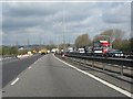 M1 motorway curving near Chalton