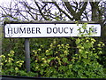 Humber Doucy Lane sign