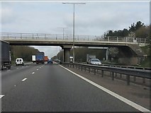 SP7950 : M1 motorway - Forest Road bridge, Hartwell by Peter Whatley
