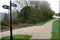 Footpath junction by the canal