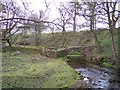 Ancient packhorse bridge at Brooks