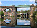 Northwich - Hunts Weir framed by railway viaduct