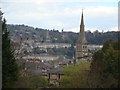 View of houses on the hills from Prior Park Road