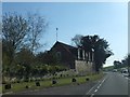 Gables on a farm building facing the A303 at Chicklade