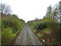 Manchester to Wigan Railway west of Moorside Station