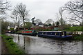 Narrowboats moored on the Lancaster Canal