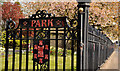 D1003 : Park gate and railings, Ballymena by Albert Bridge