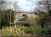 SJ4065 : Grosvenor Bridge from Overleigh Cemetery by Des Blenkinsopp
