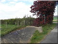 Footpath sign and gate