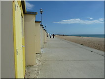 TV4898 : The Vanguard Way passing beach huts on Seaford Esplanade by Dave Spicer