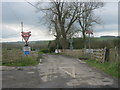 Level crossing over the Weardale Railway for access to Enginemans Terrace