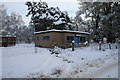 Blackpark Water Treatment Works in snow