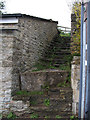 Steps to former GWR footbridge, Baskerville