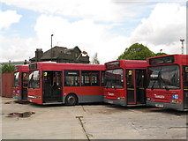 TQ2083 : Dead buses, Acton Lane / North Acton Road, NW10 by Mike Quinn