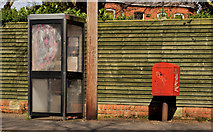 J3773 : Telephone box and drop box, Belfast by Albert Bridge