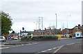 Traffic island at the junction of the Falls Road and Glen Road