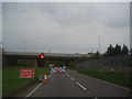 Road works on Horseshoe Hill before the M25 flyover