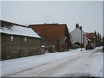 SE8821 : Cross Lane Alkborough in the snow by Jonathan Thacker