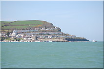 SN3960 : New Quay pier from Cardigan Bay by Roger Davies