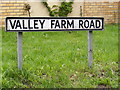 Valley Farm Road sign