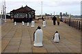 Penguins on the promenade at Coatham