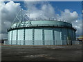 SX9291 : Gas holder, Exeter by Chris Allen