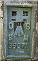 SD4491 : Flush bracket bench mark on St Mary's Church, Crosthwaite by Karl and Ali