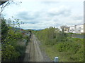 Railway viewed from the bridge, Tregwilym Rd, High Cross