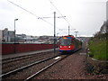 Sheffield Supertram approaching Shrewsbury Road