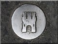 Town walk marker in pavement, Neville Street, NE1