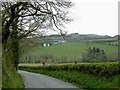 Narrow lane south of Llanafan-fawr, Powys