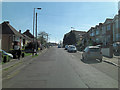 Coxford Road climbs towards junction with A3057